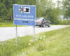 Tämä opaste ohjaa autoilijoita Orivedentiellä. (Kuva: Anna Karhila)