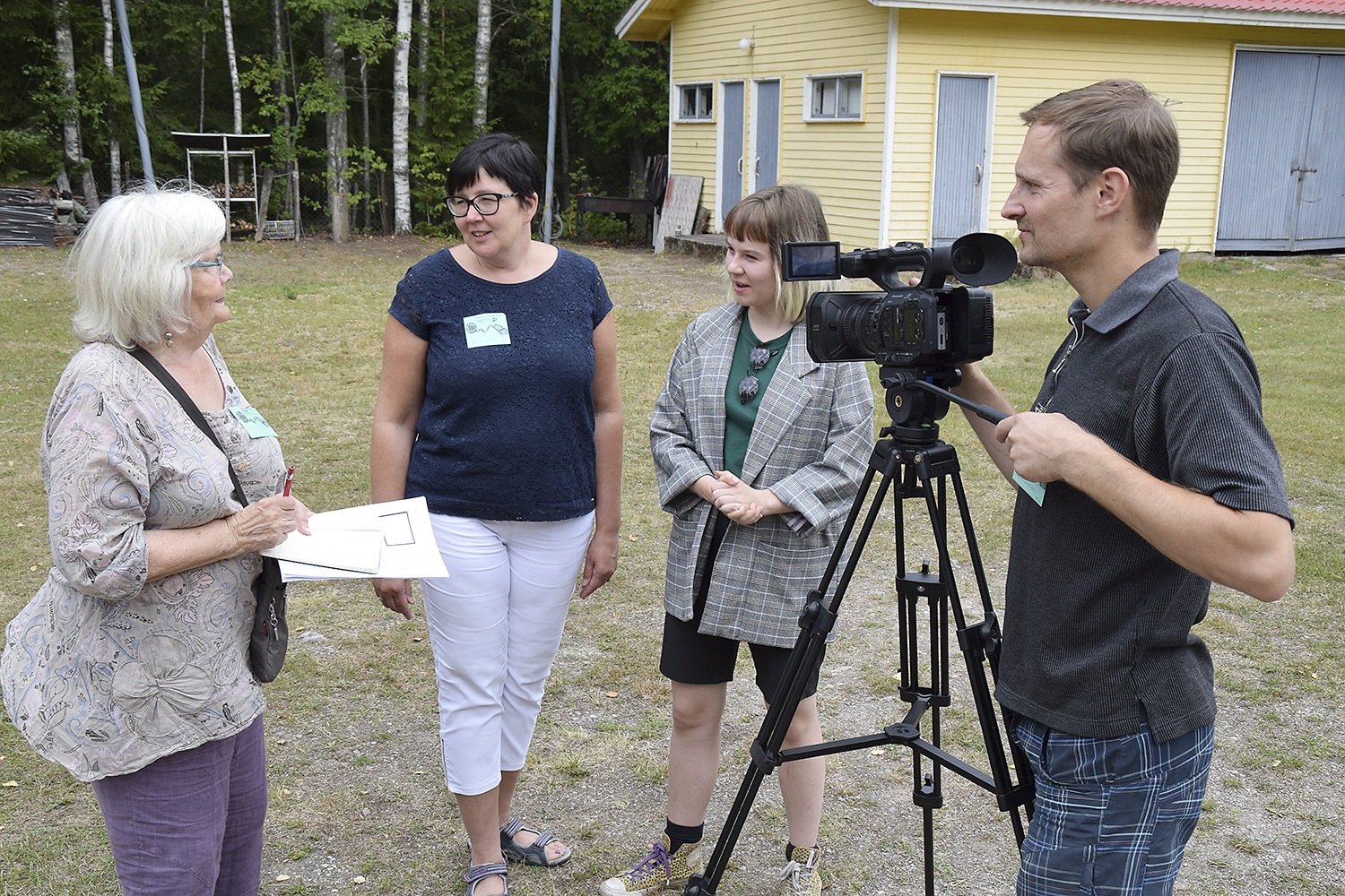 Elokuvafestivaalin työpajassa oman lyhytelokuvan tekemistä kokeilivat muun muassa...